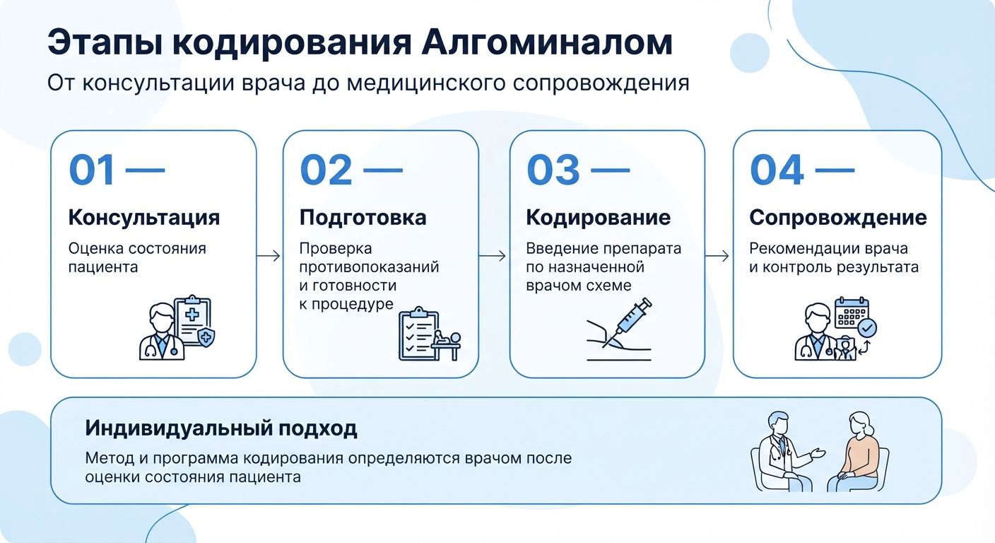 Кодирование препаратом «Алгоминал» в Урюпинске инфографика