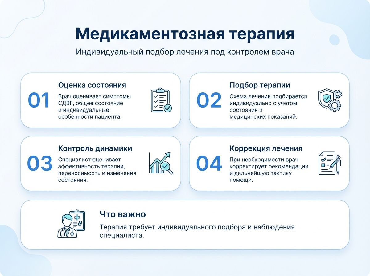 Лечение СДВГ в Урюпинске у детей и взрослыхинфографика